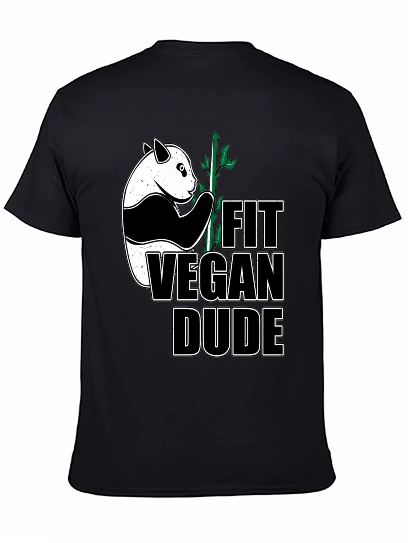 Fit Vegan Dude Panda T-Shirt