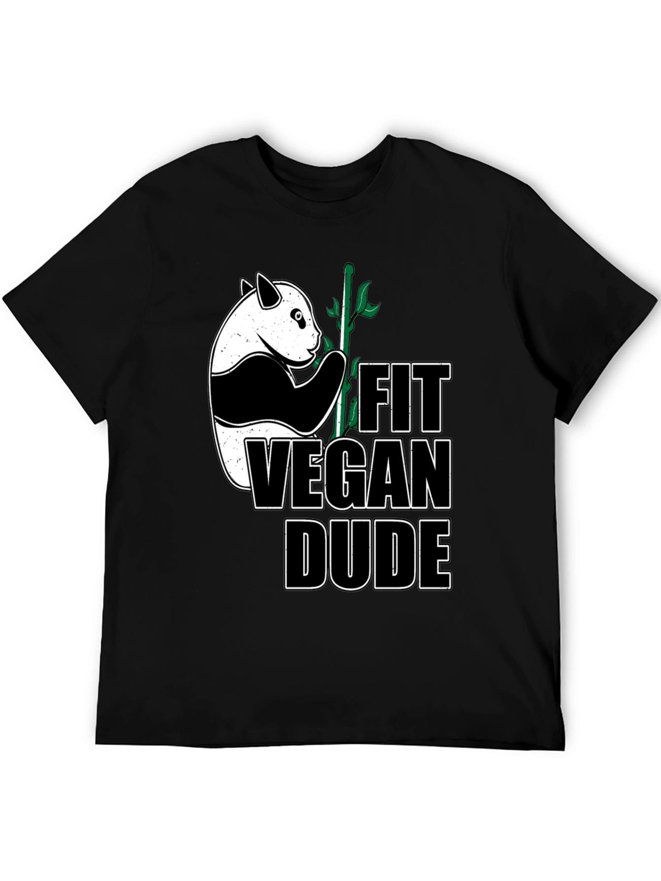 Fit Vegan Dude Panda T-Shirt