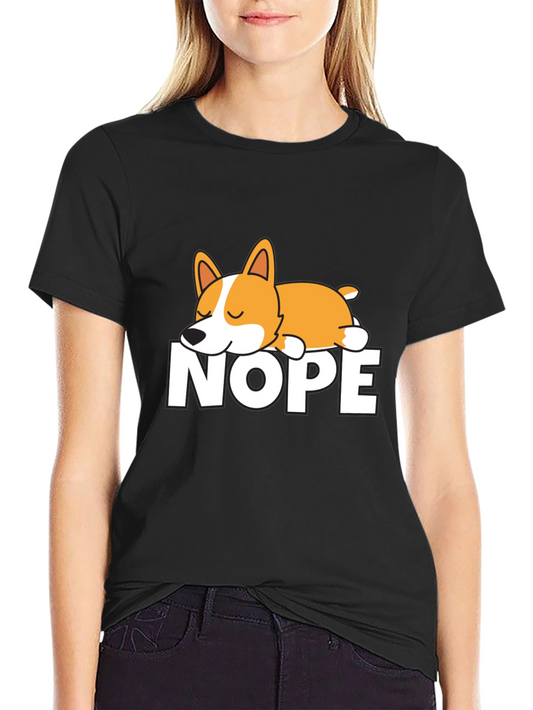 Nope Corgi T-Shirt - Funny Dog Tee