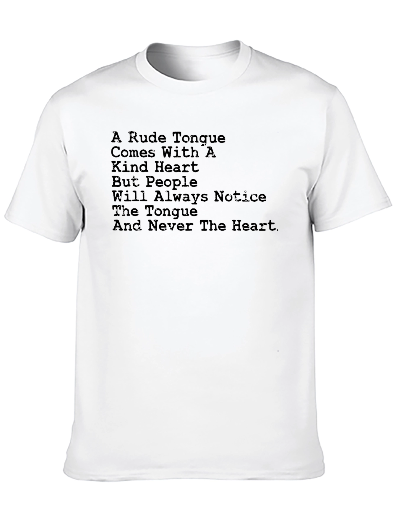 Rude Tongue Kind Heart Graphic T-Shirt
