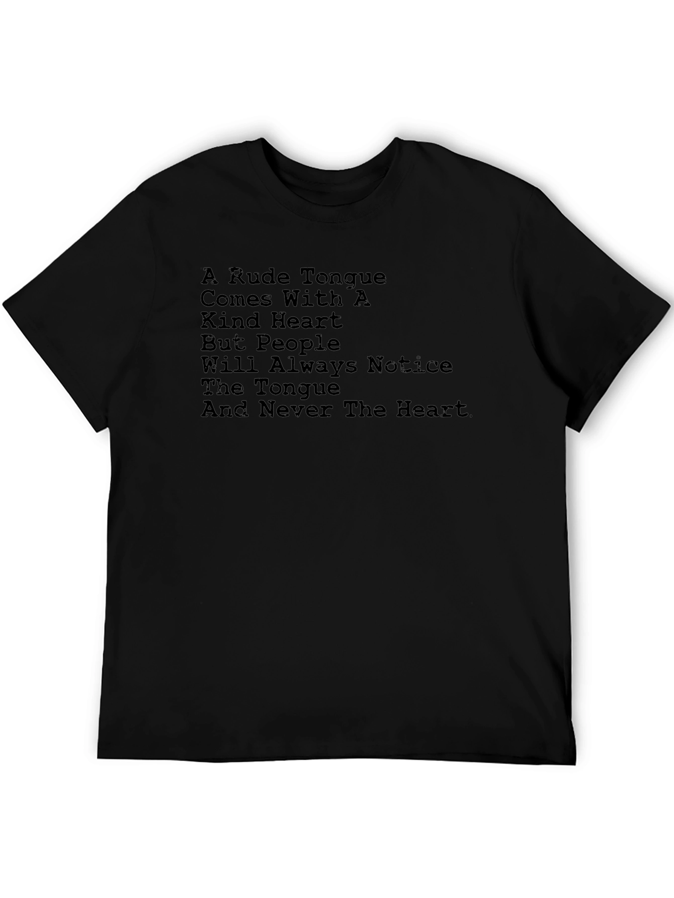 Rude Tongue Kind Heart Graphic T-Shirt