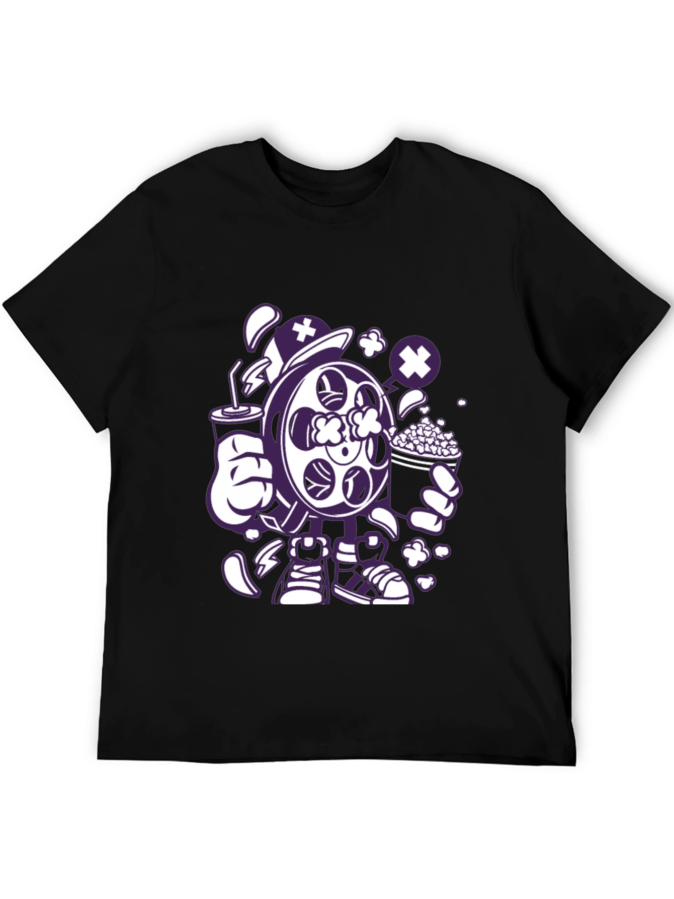 Movie Night T-Shirt - Cartoon Reel & Snacks