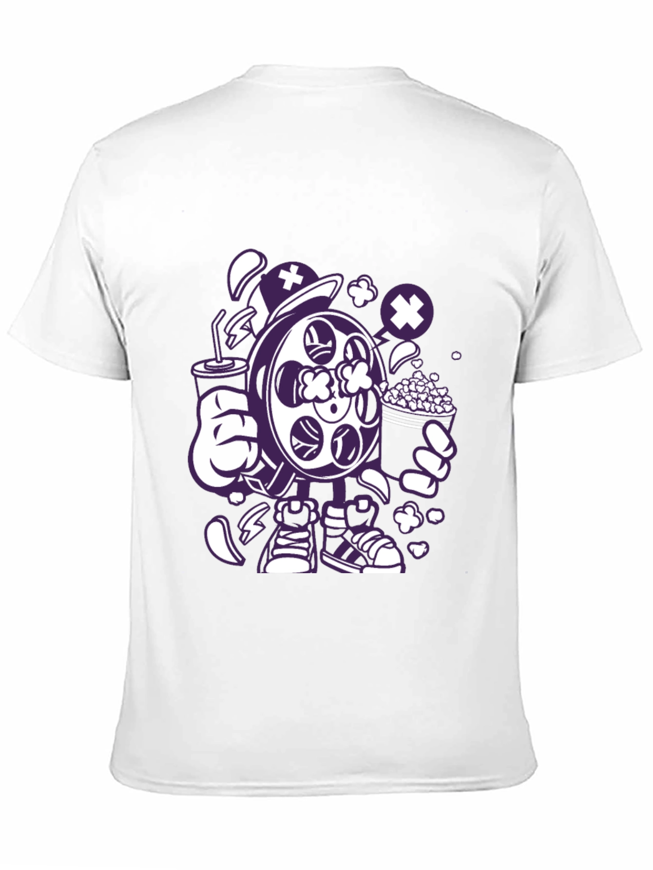 Movie Night T-Shirt - Cartoon Reel & Snacks