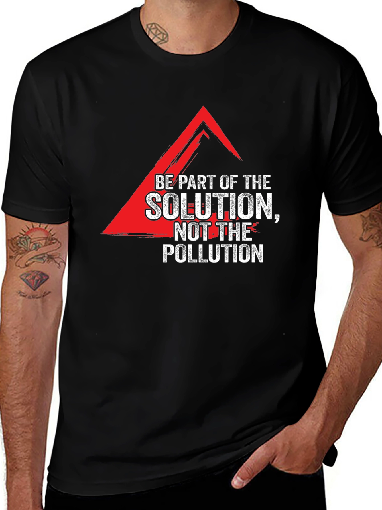 Solution Not Pollution Graphic Tee