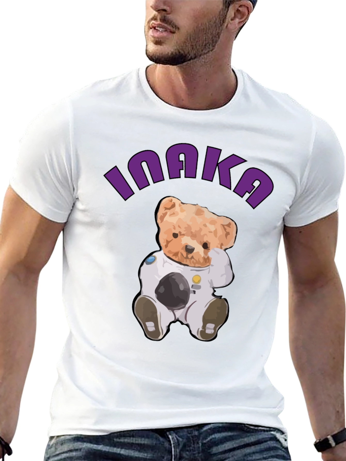 Teddy Astronaut Black T-Shirt