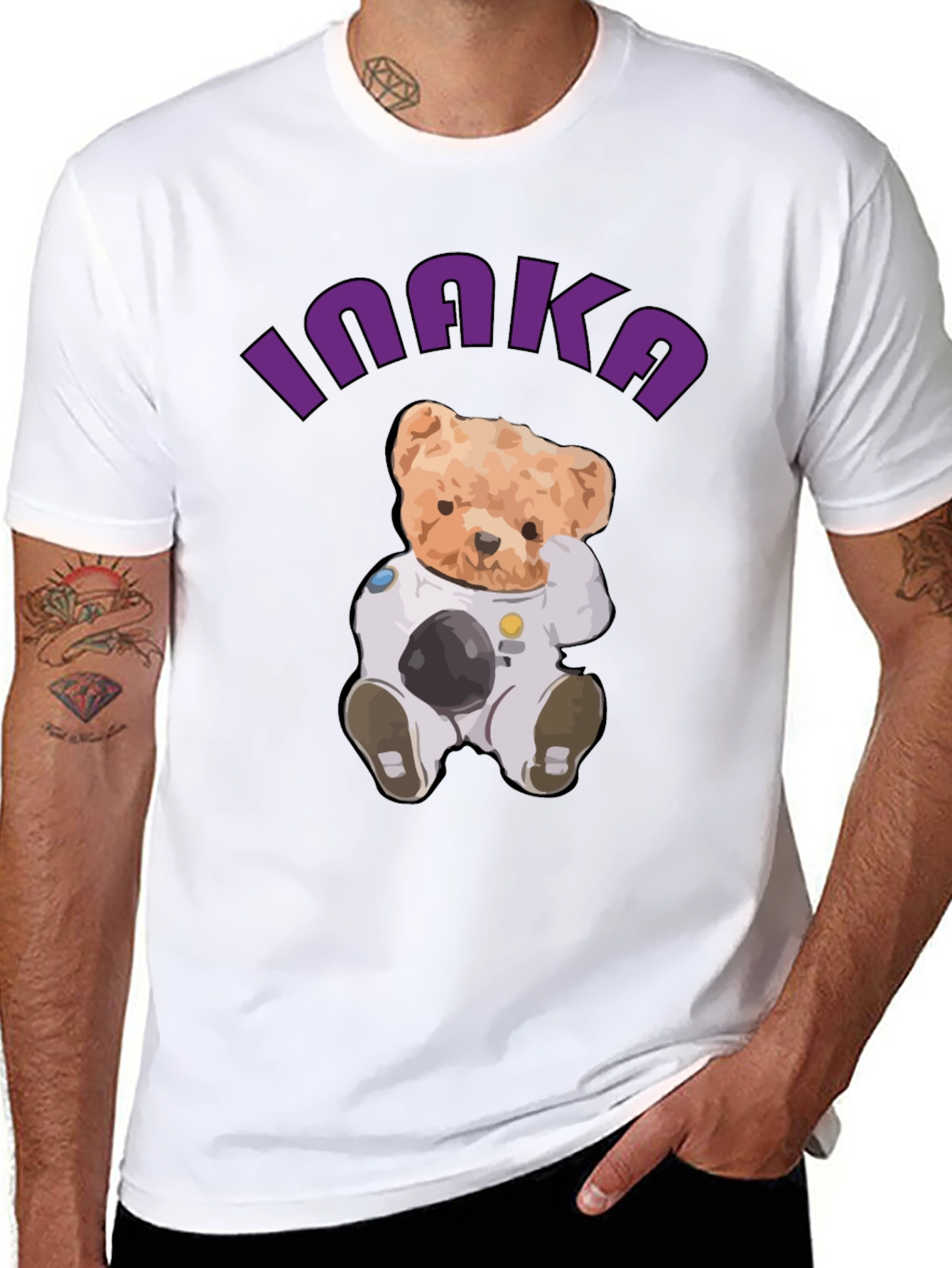Teddy Astronaut Black T-Shirt