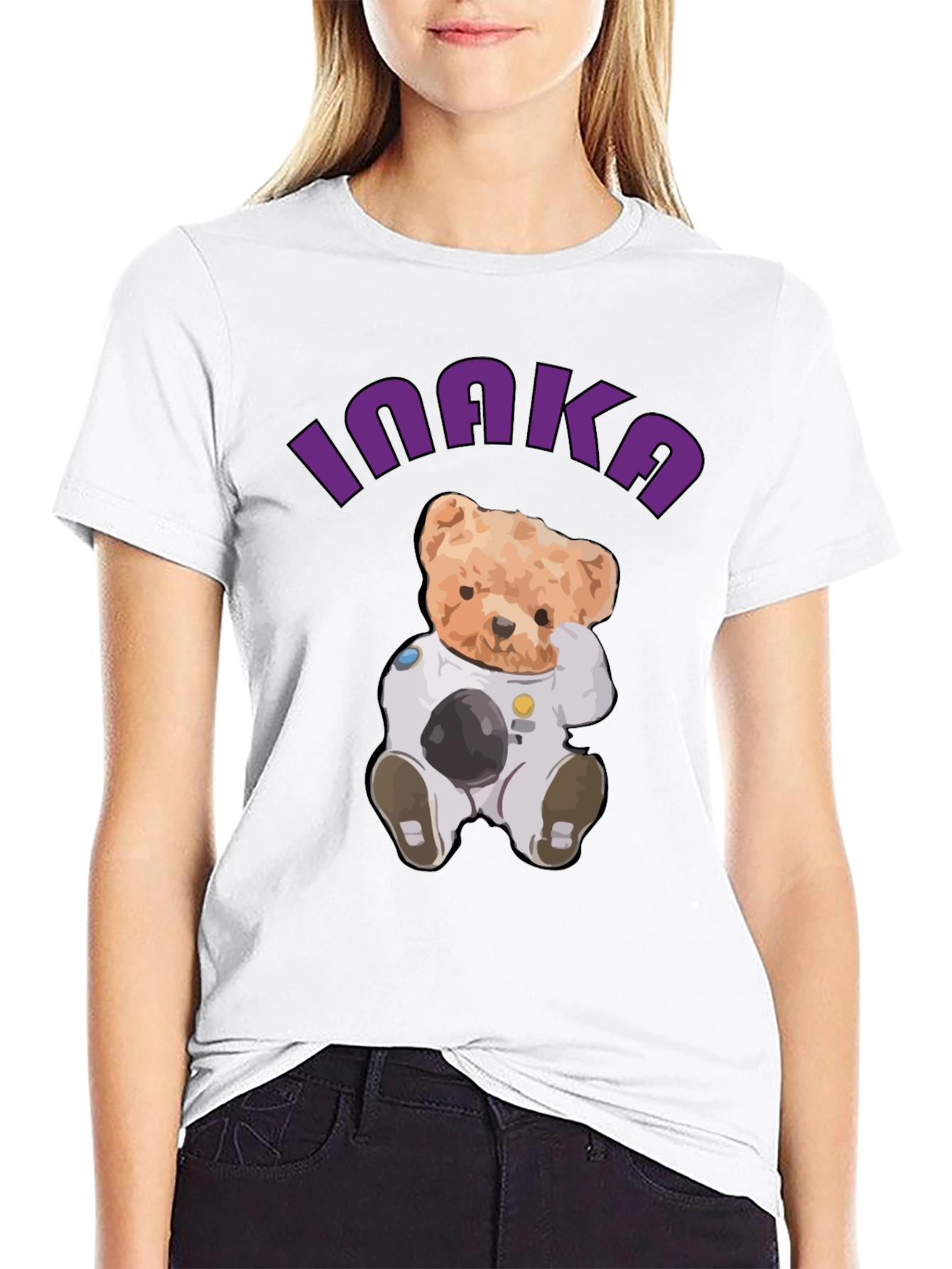 Teddy Astronaut Black T-Shirt