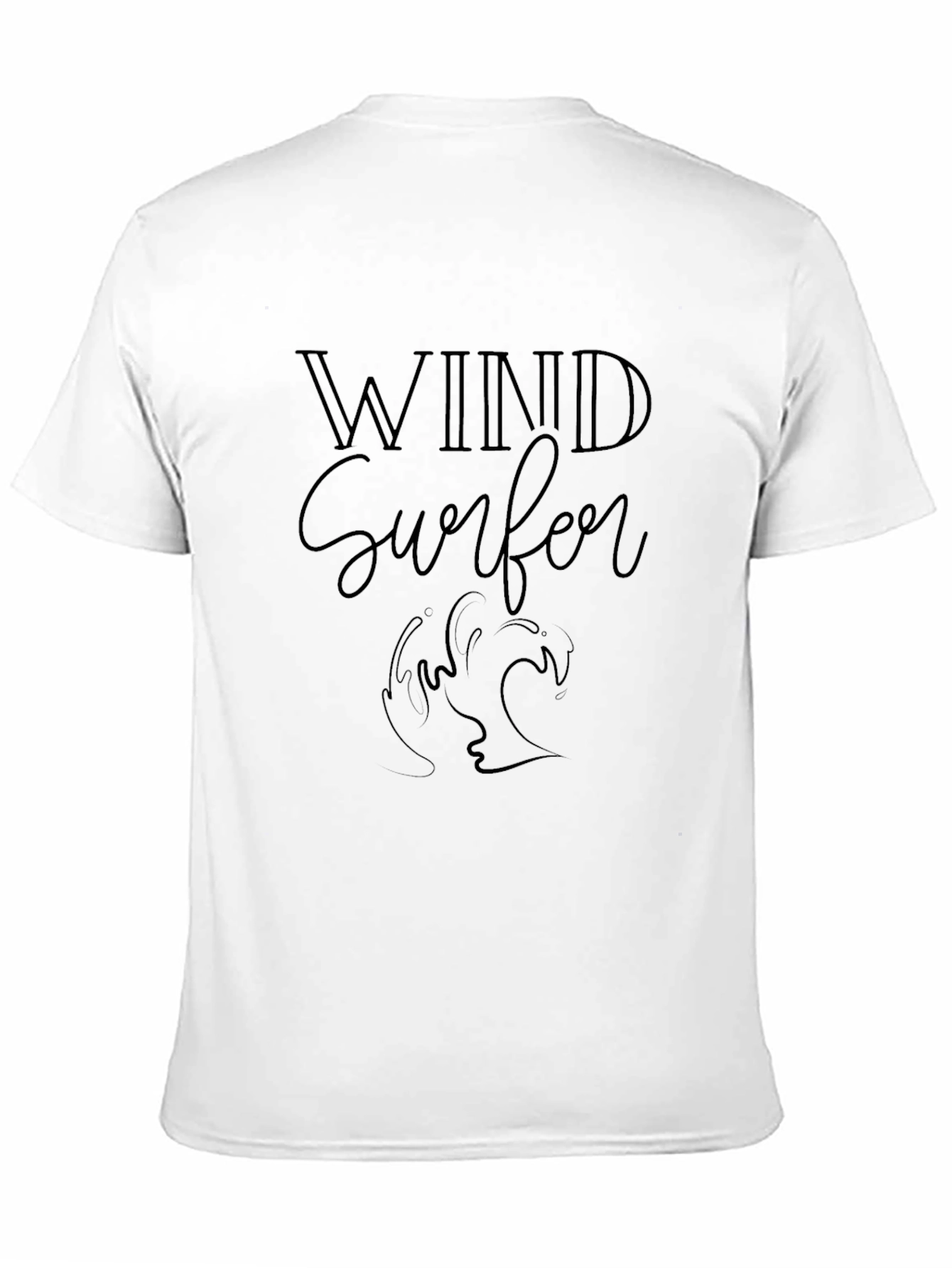 Wind Surfer Graphic Black T-Shirt