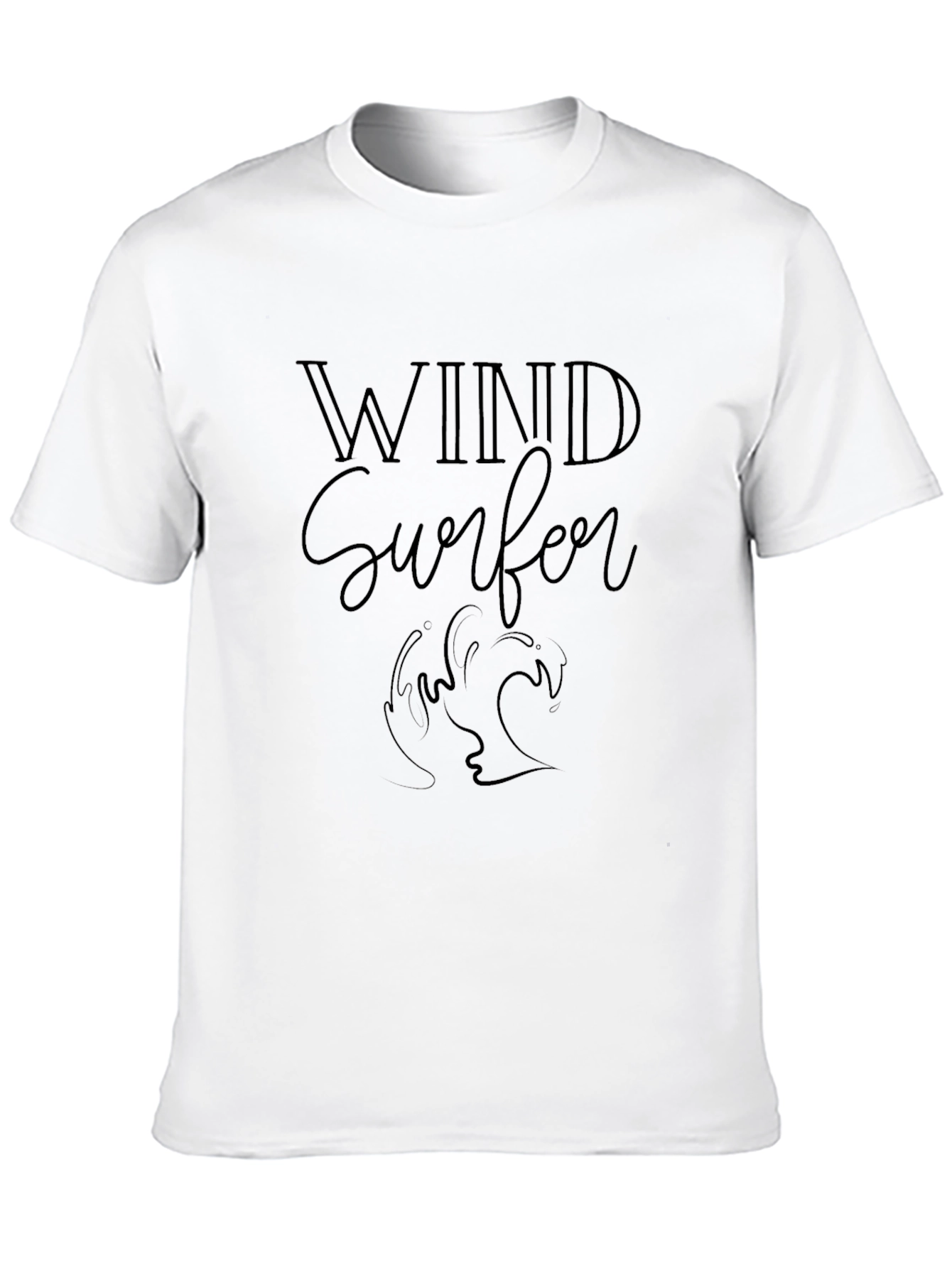 Wind Surfer Graphic Black T-Shirt