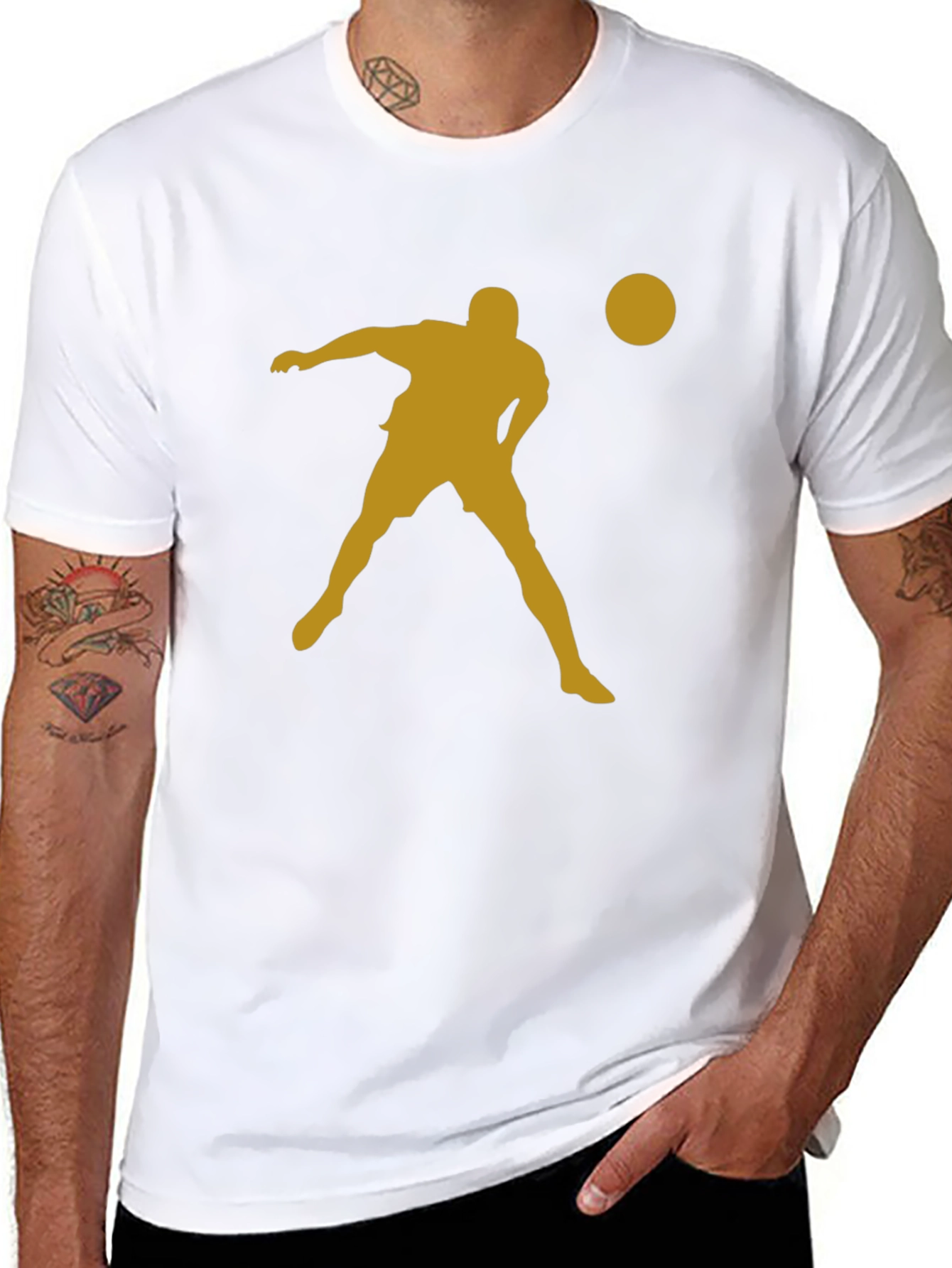 Silhouette Soccer T-Shirt - Black