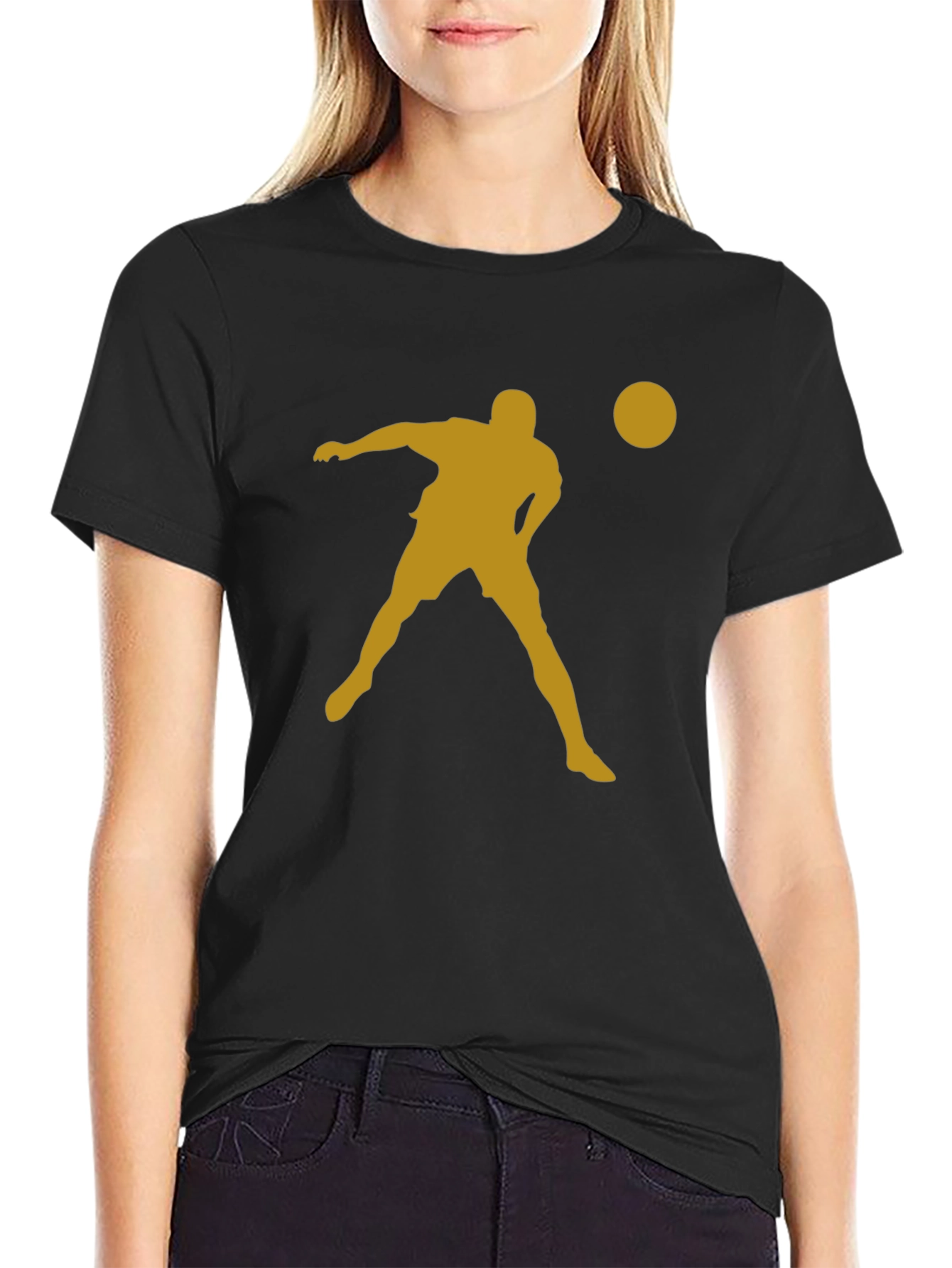 Silhouette Soccer T-Shirt - Black