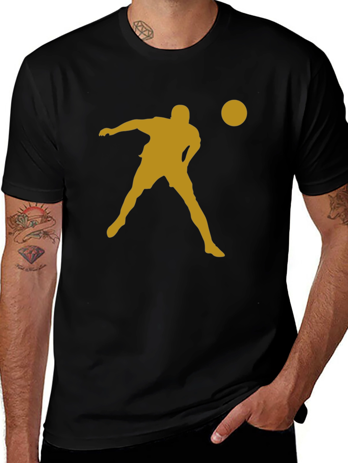 Silhouette Soccer T-Shirt - Black