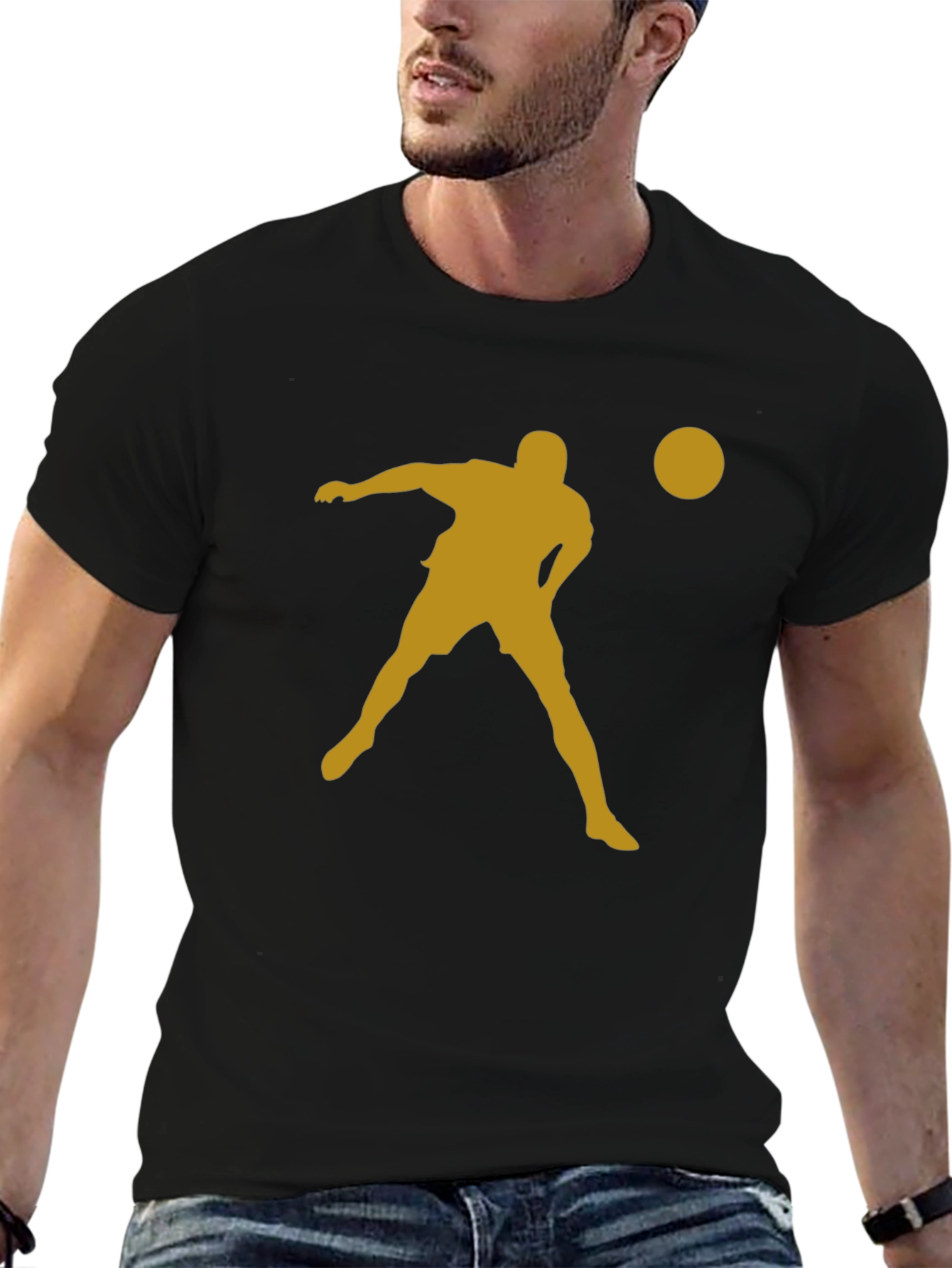 Silhouette Soccer T-Shirt - Black