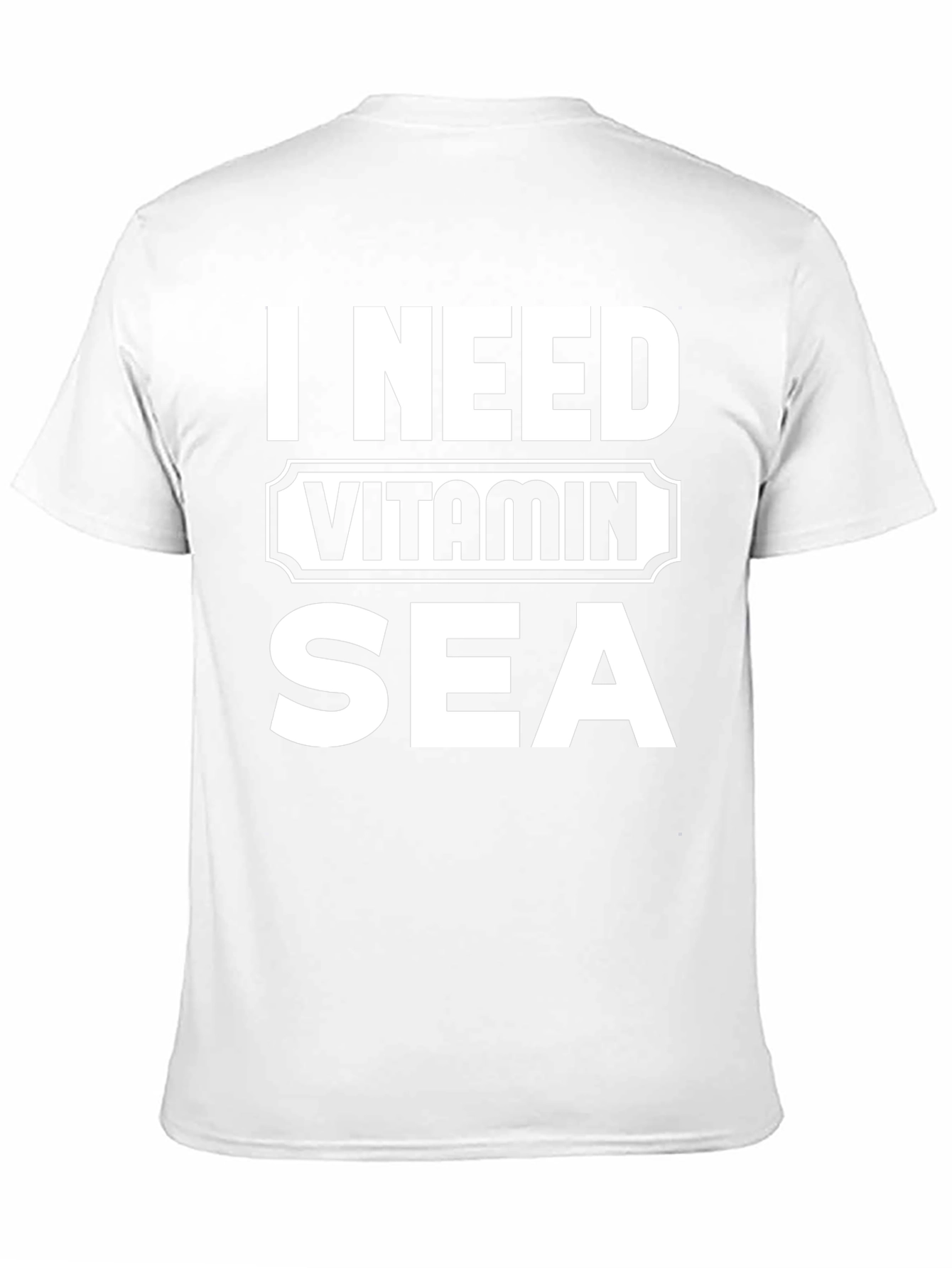 I Need Vitamin Sea Black Graphic T-Shirt
