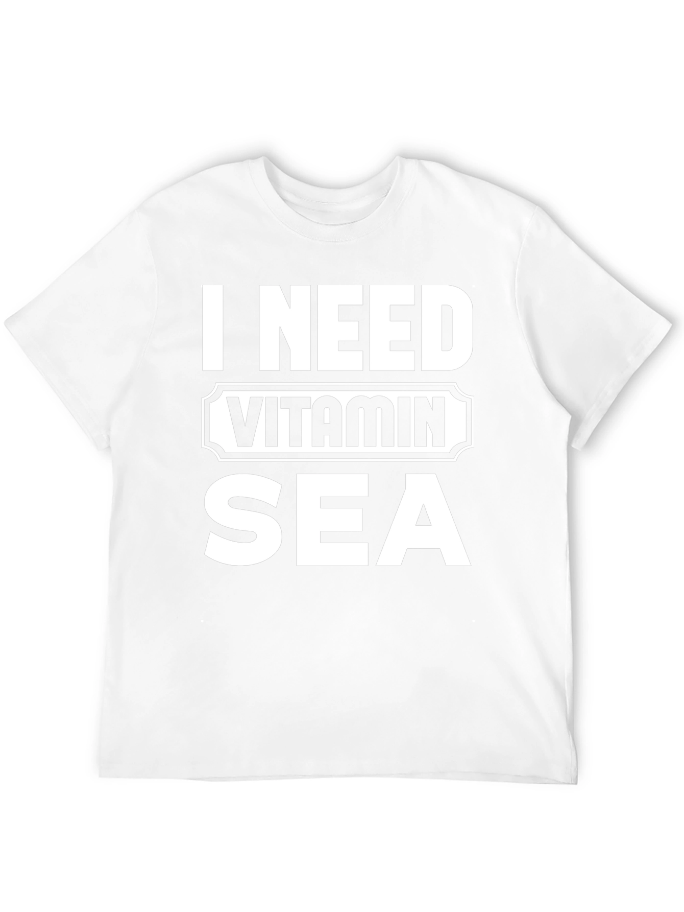 I Need Vitamin Sea Black Graphic T-Shirt