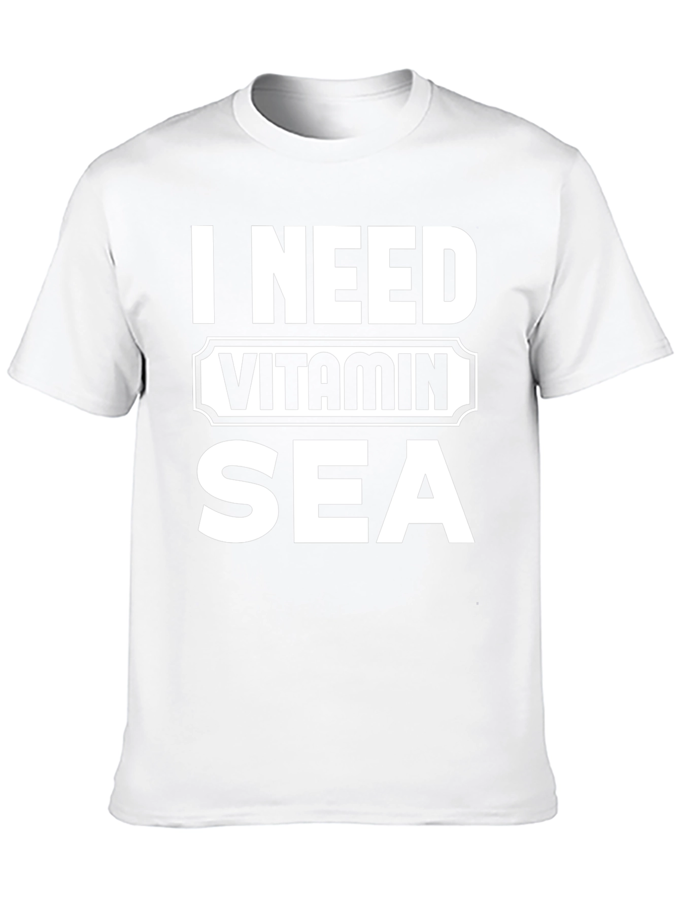 I Need Vitamin Sea Black Graphic T-Shirt