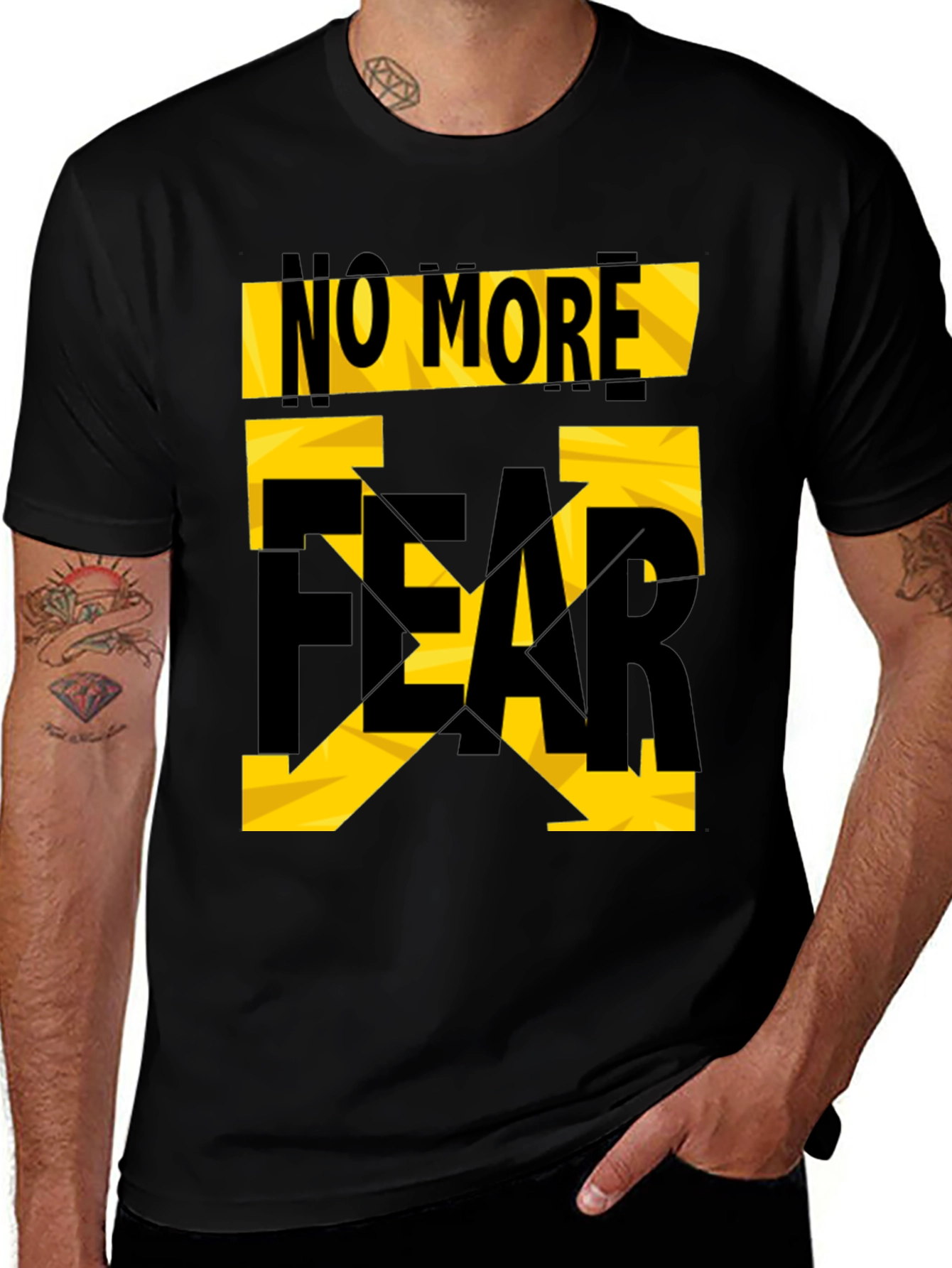 No More Fear Graphic T-Shirt - Black