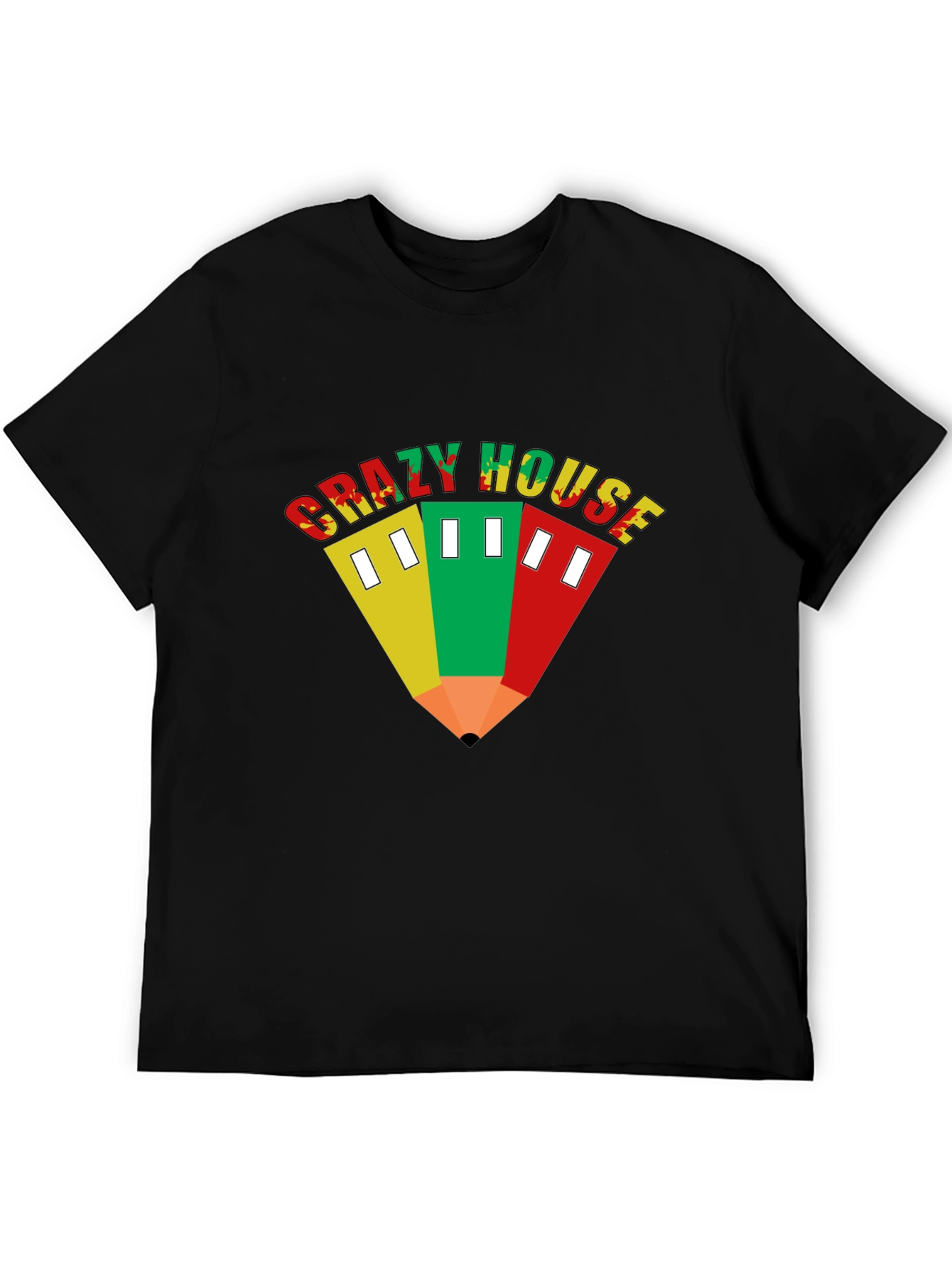 Crazy House T-Shirt - Unique Graphic Tee