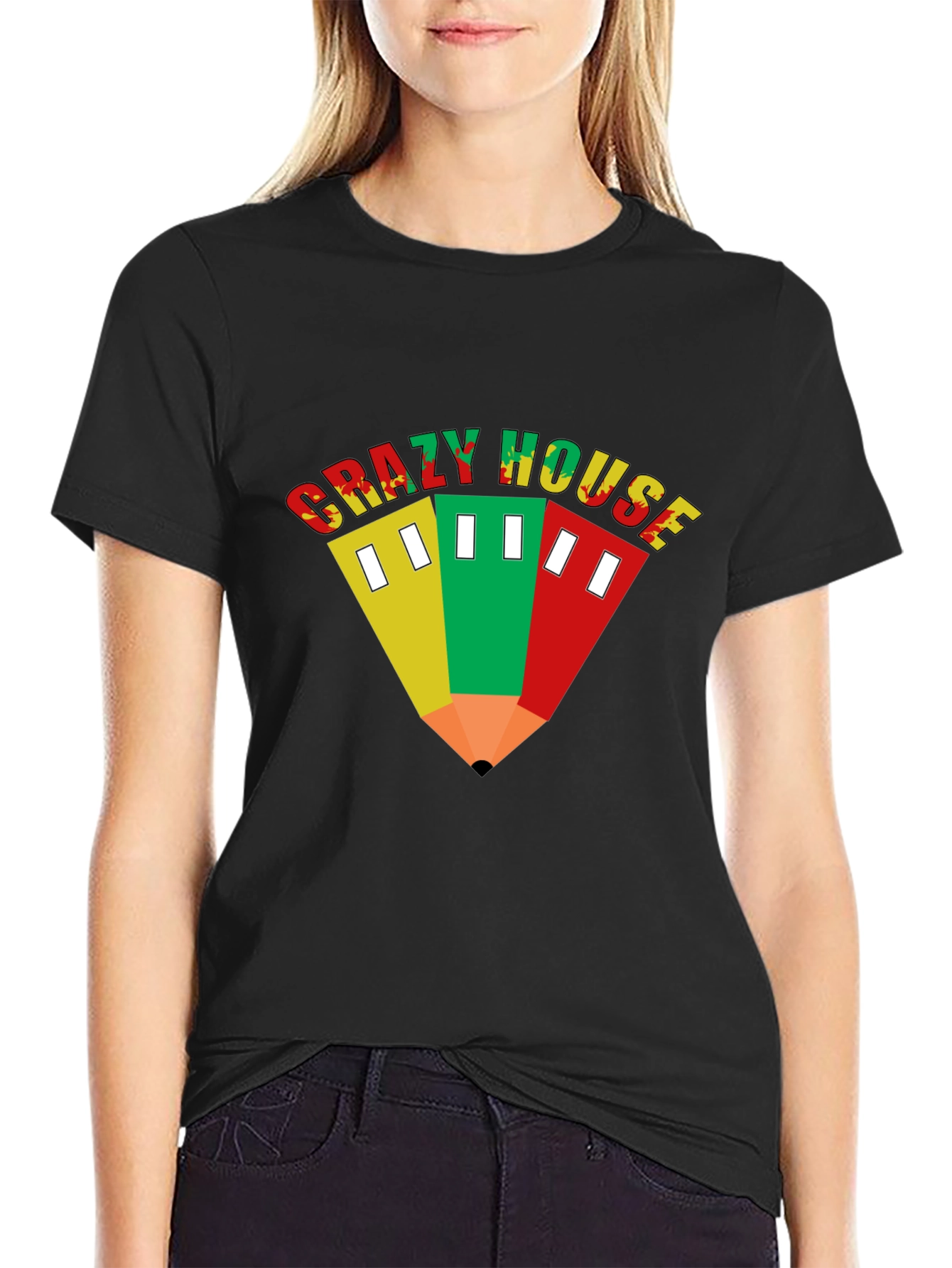 Crazy House T-Shirt - Unique Graphic Tee
