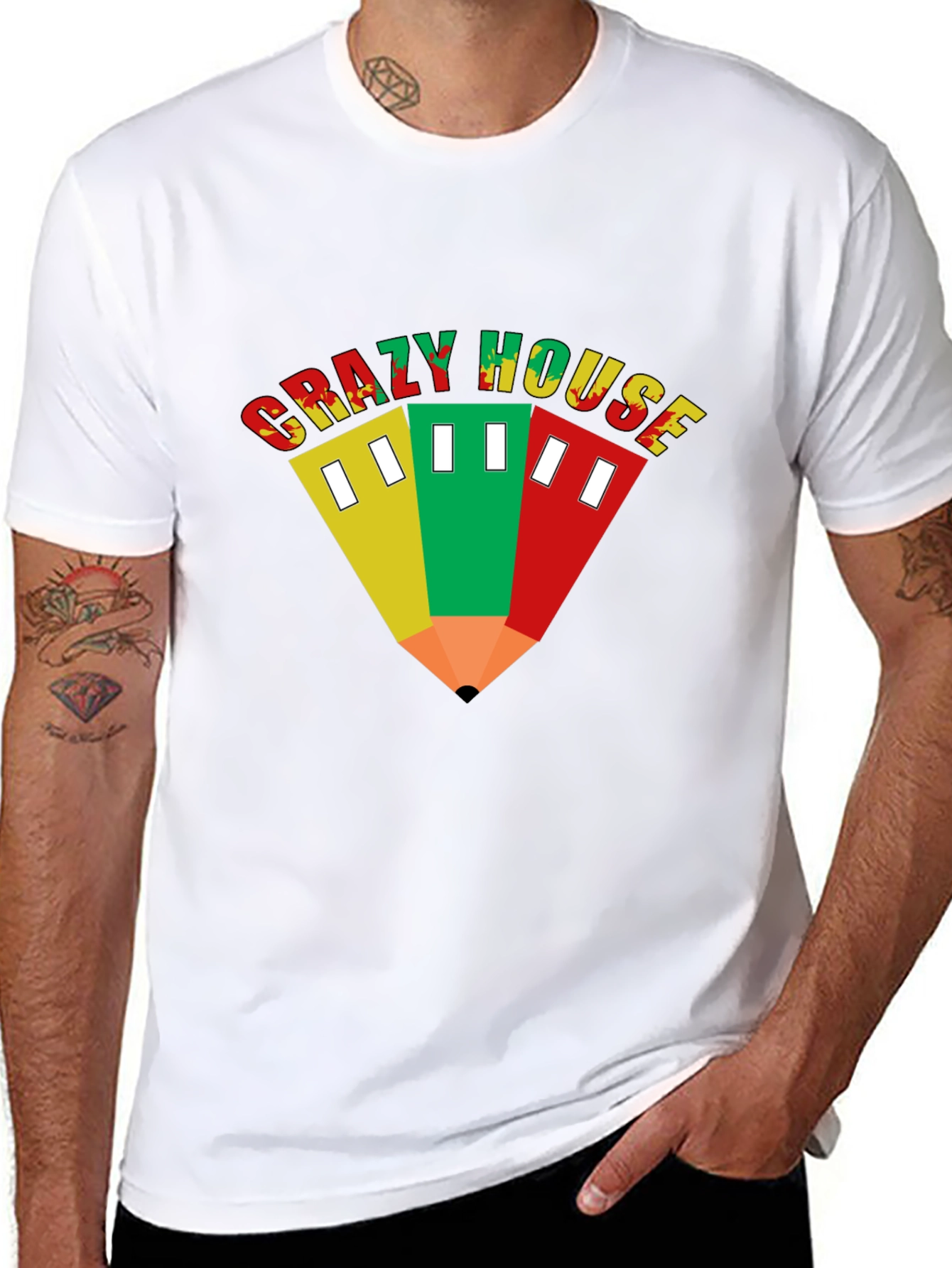 Crazy House T-Shirt - Unique Graphic Tee