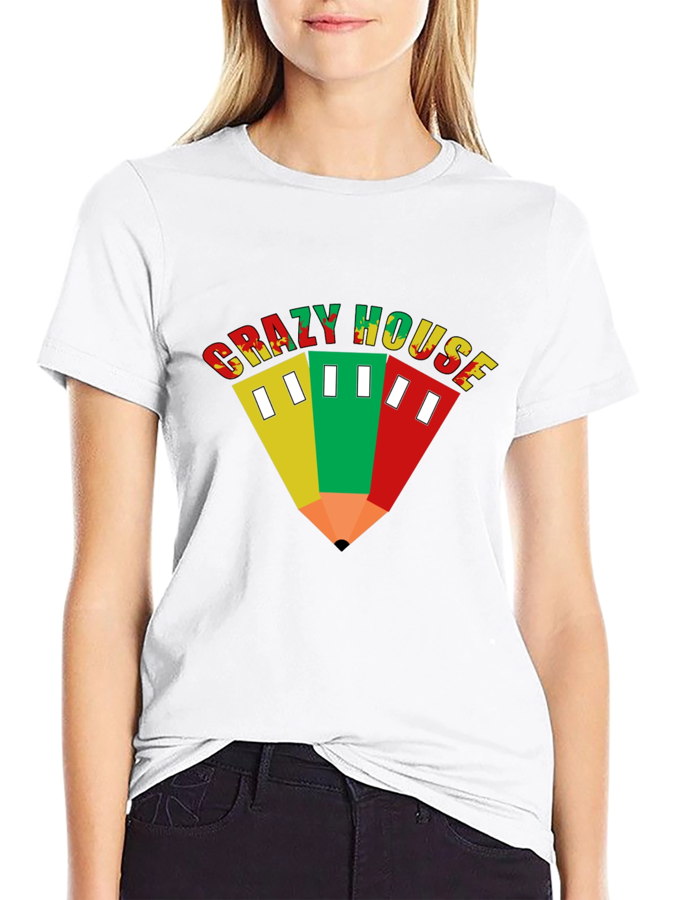 Crazy House T-Shirt - Unique Graphic Tee