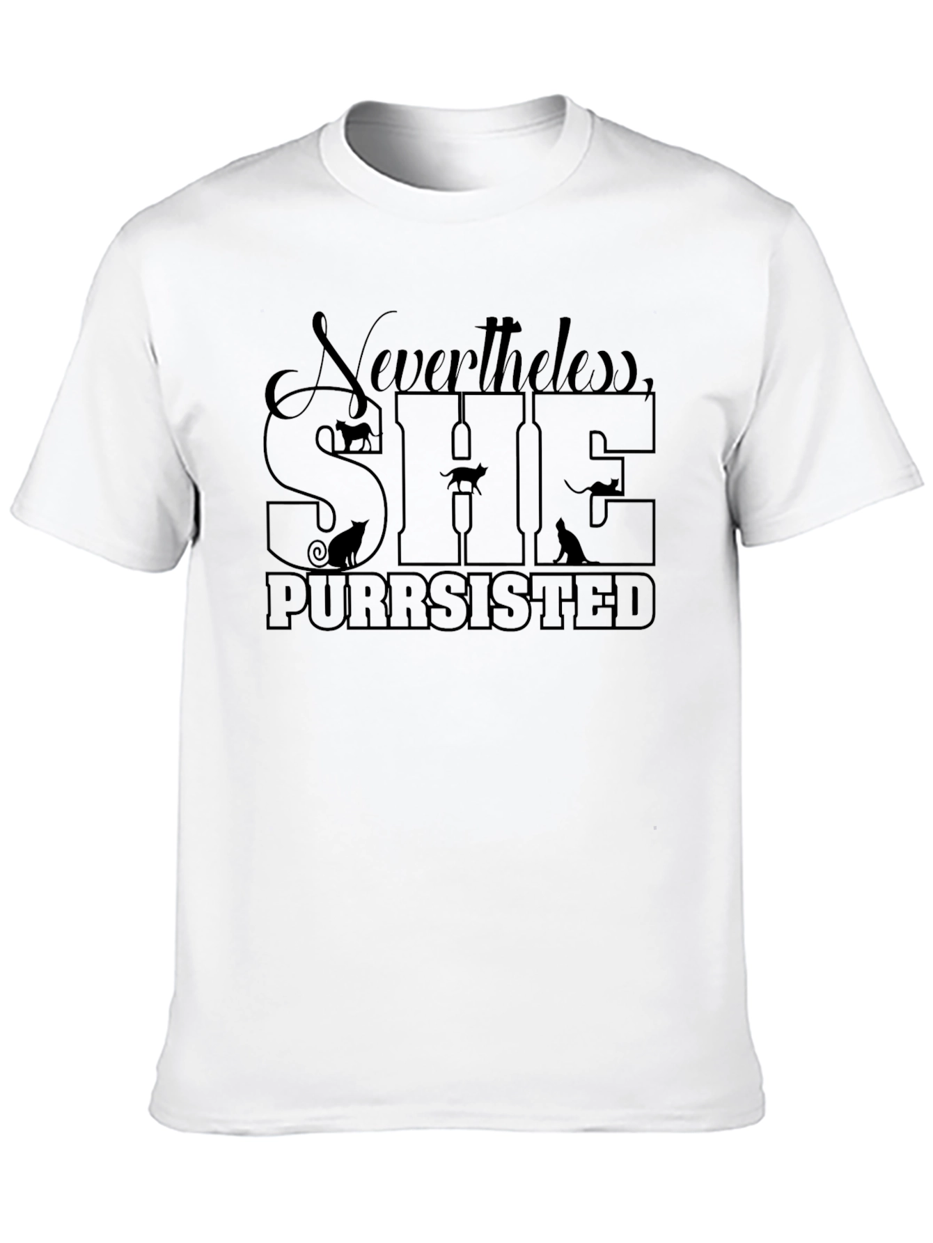 Nevertheless She Purrsisted Cat T-Shirt