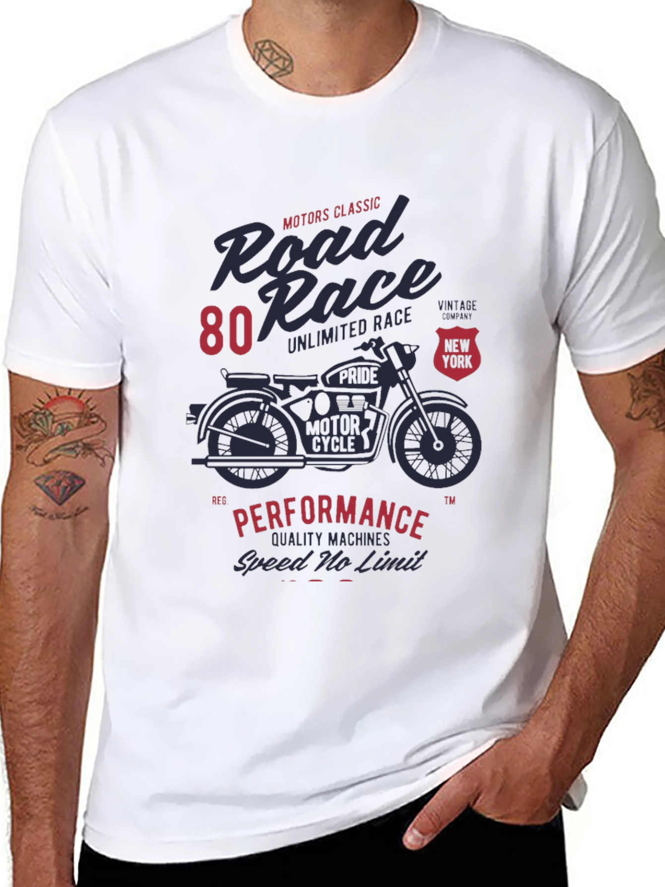 Road Race Motorcycle Graphic T-Shirt