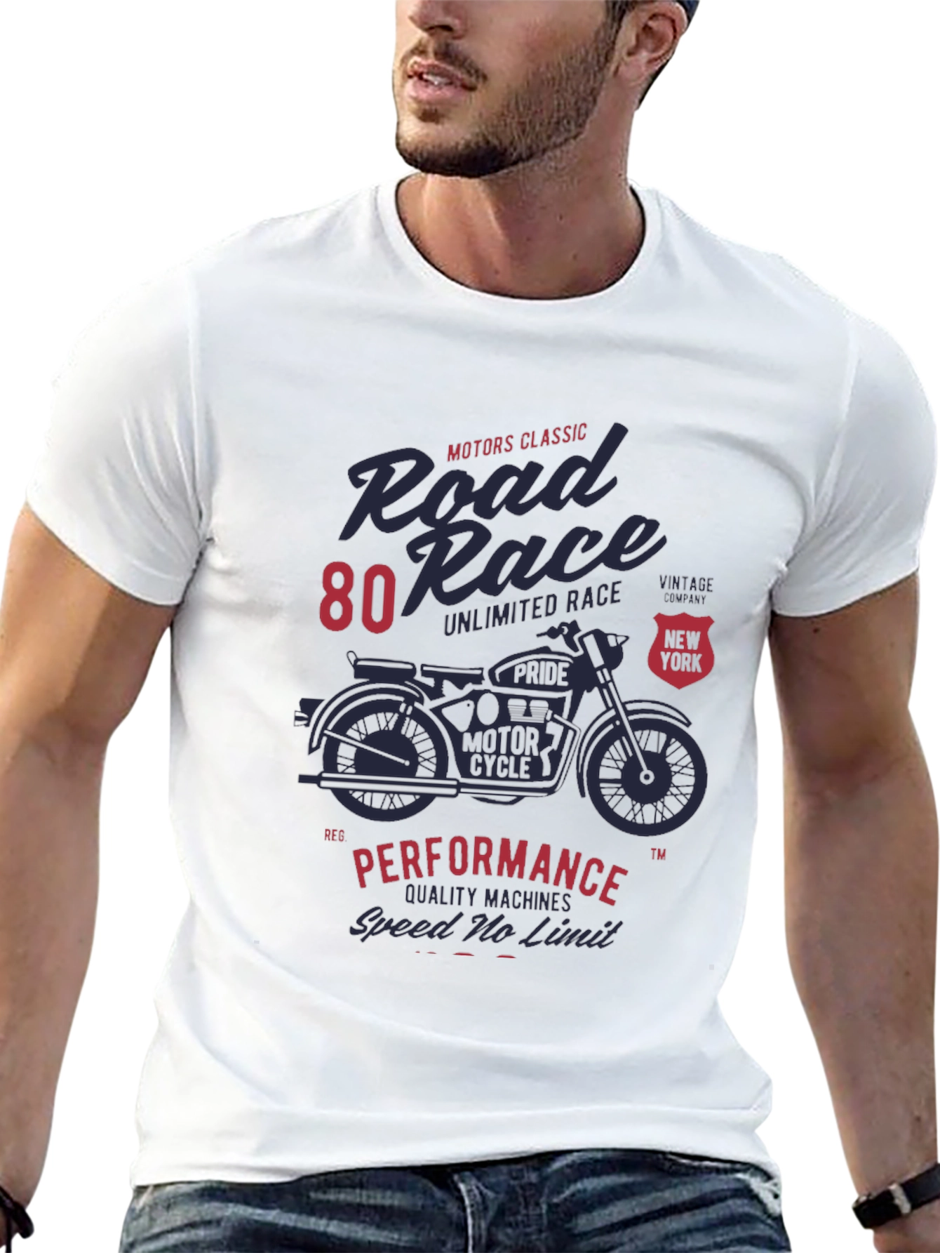 Road Race Motorcycle Graphic T-Shirt