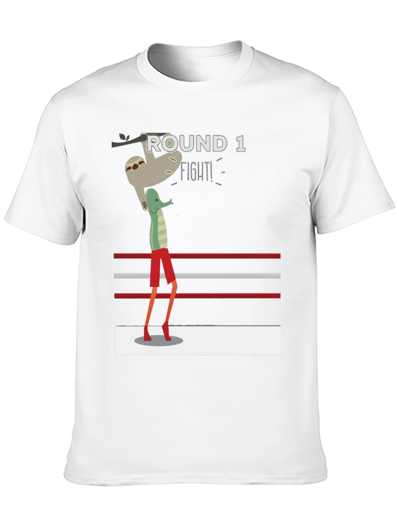 Sloth Boxer T-Shirt - Round 1 Fight!