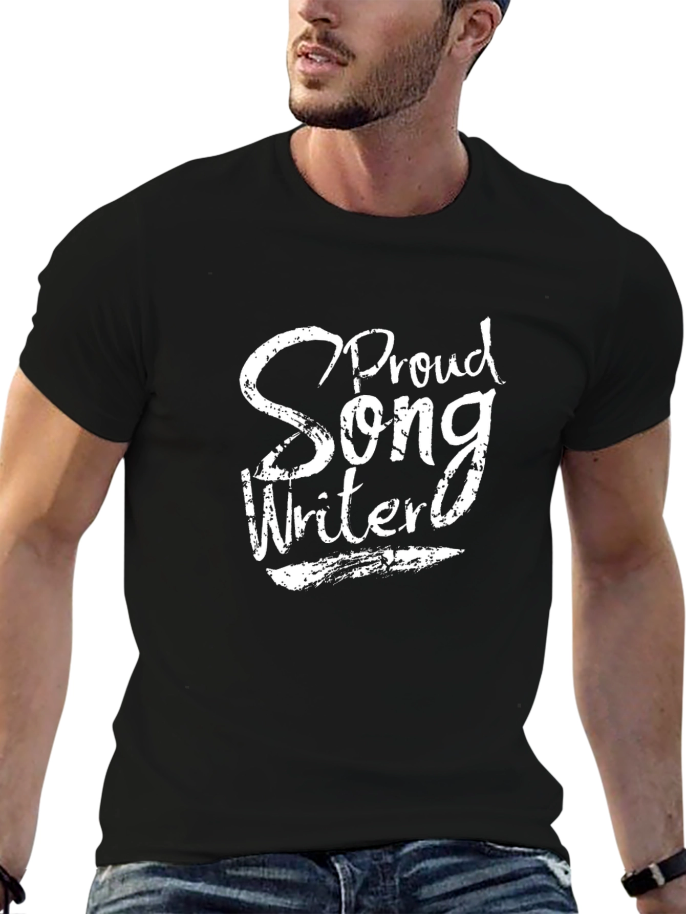 Proud Songwriter Black Graphic T-Shirt