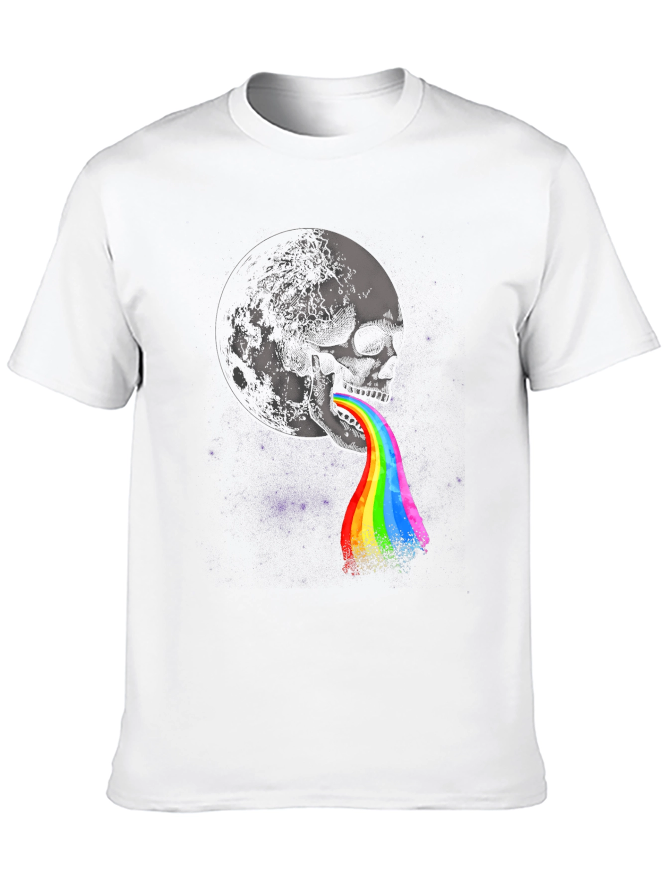 Skull Moon Rainbow Graphic Tee