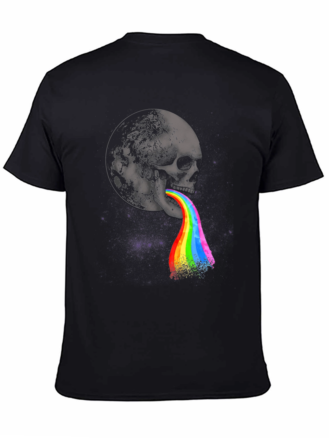 Skull Moon Rainbow Graphic Tee