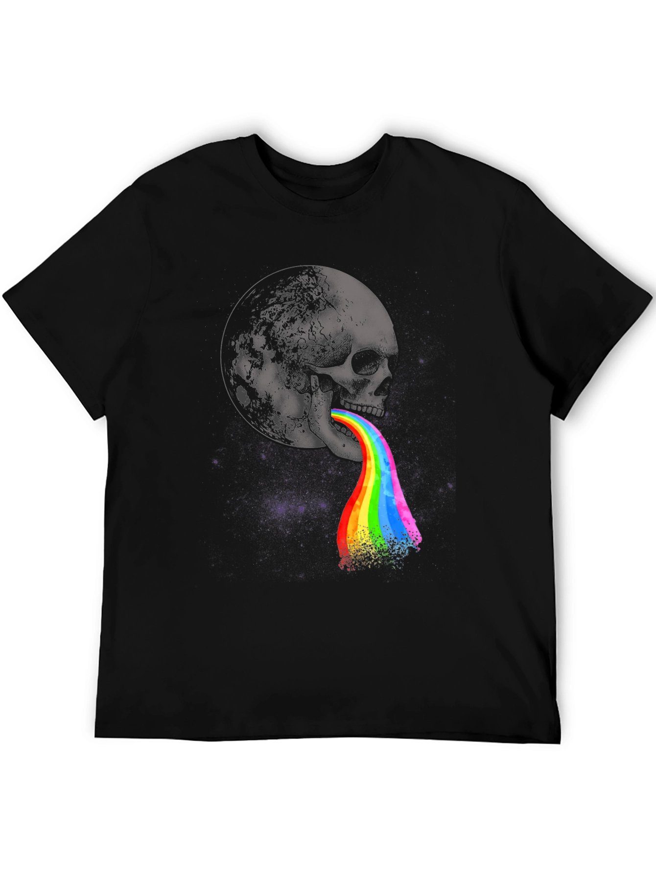 Skull Moon Rainbow Graphic Tee