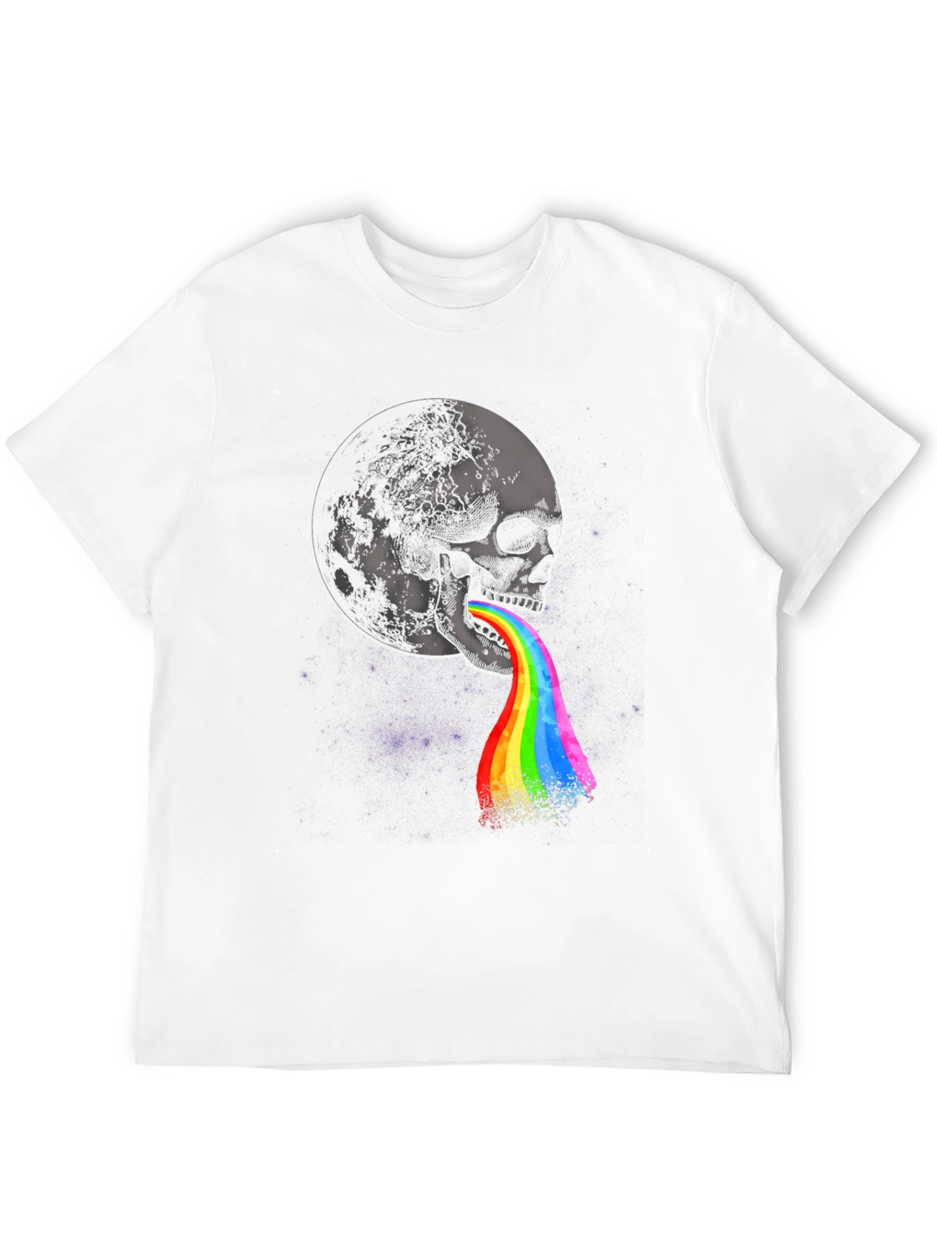 Skull Moon Rainbow Graphic Tee