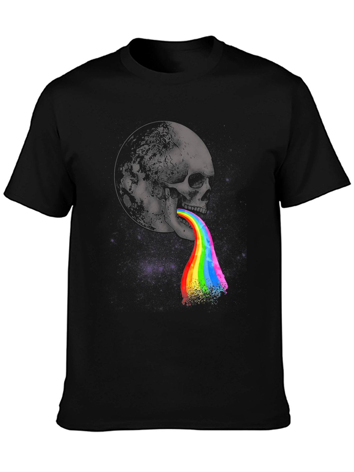 Skull Moon Rainbow Graphic Tee