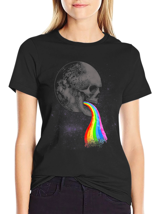 Skull Moon Rainbow Graphic Tee