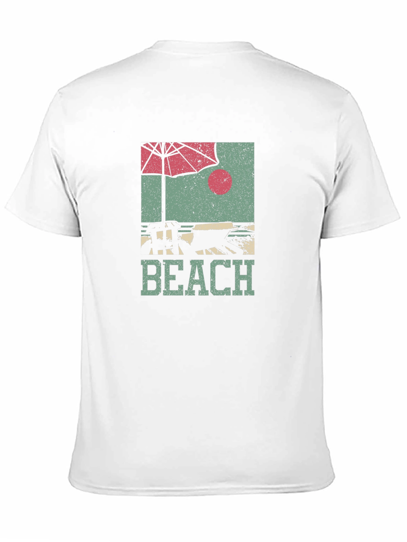 Retro Beach Scene Graphic T-Shirt - Stylish Summer Apparel