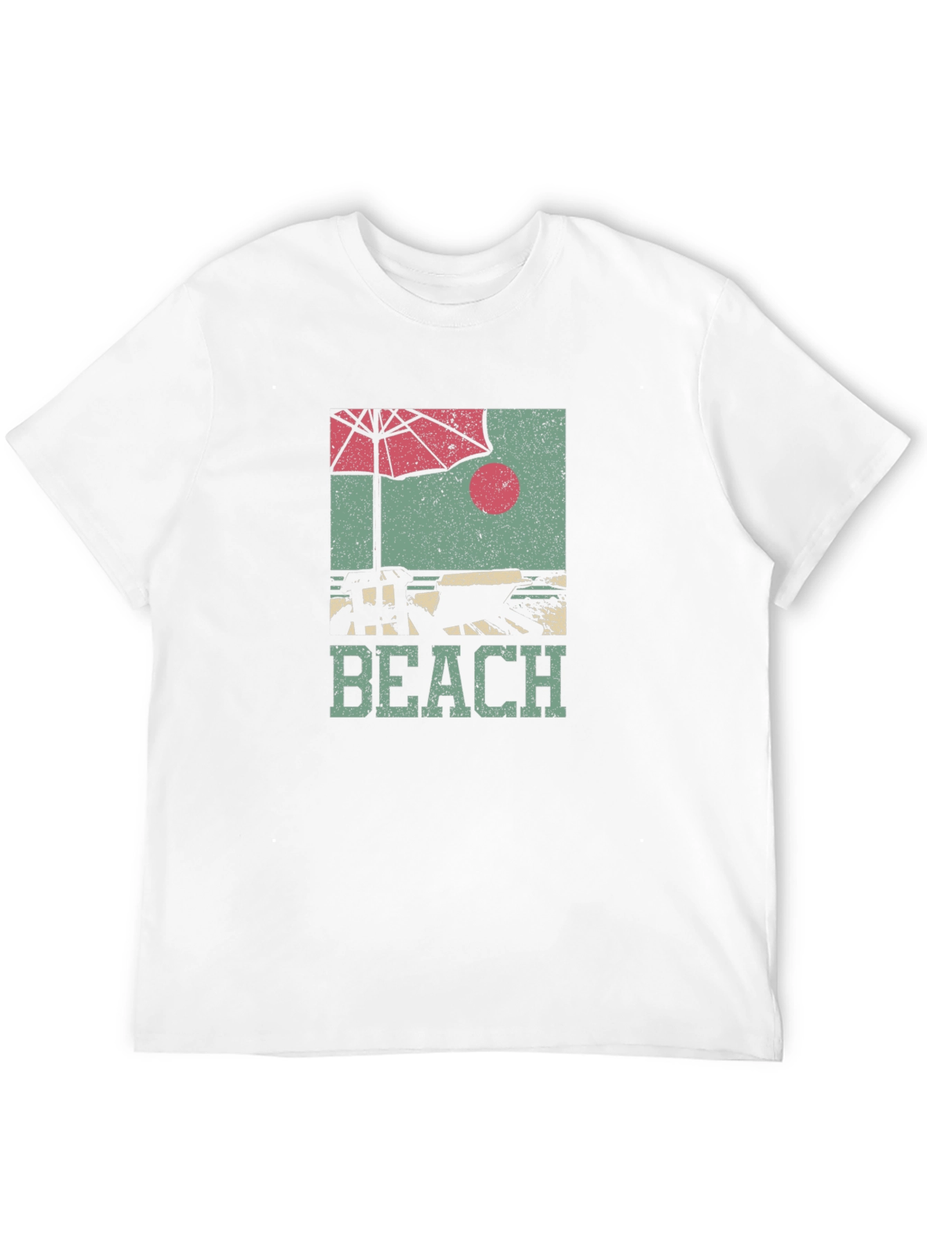 Retro Beach Scene Graphic T-Shirt - Stylish Summer Apparel