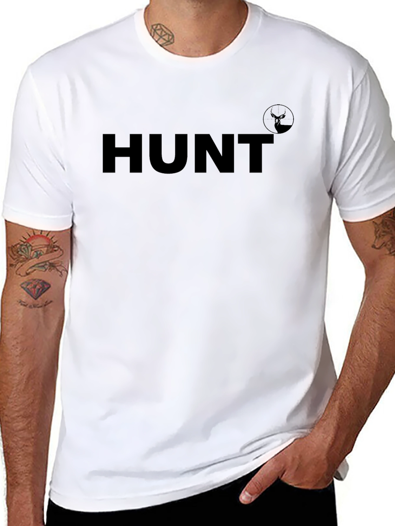 HUNT Graphic Tee - Black Casual Shirt