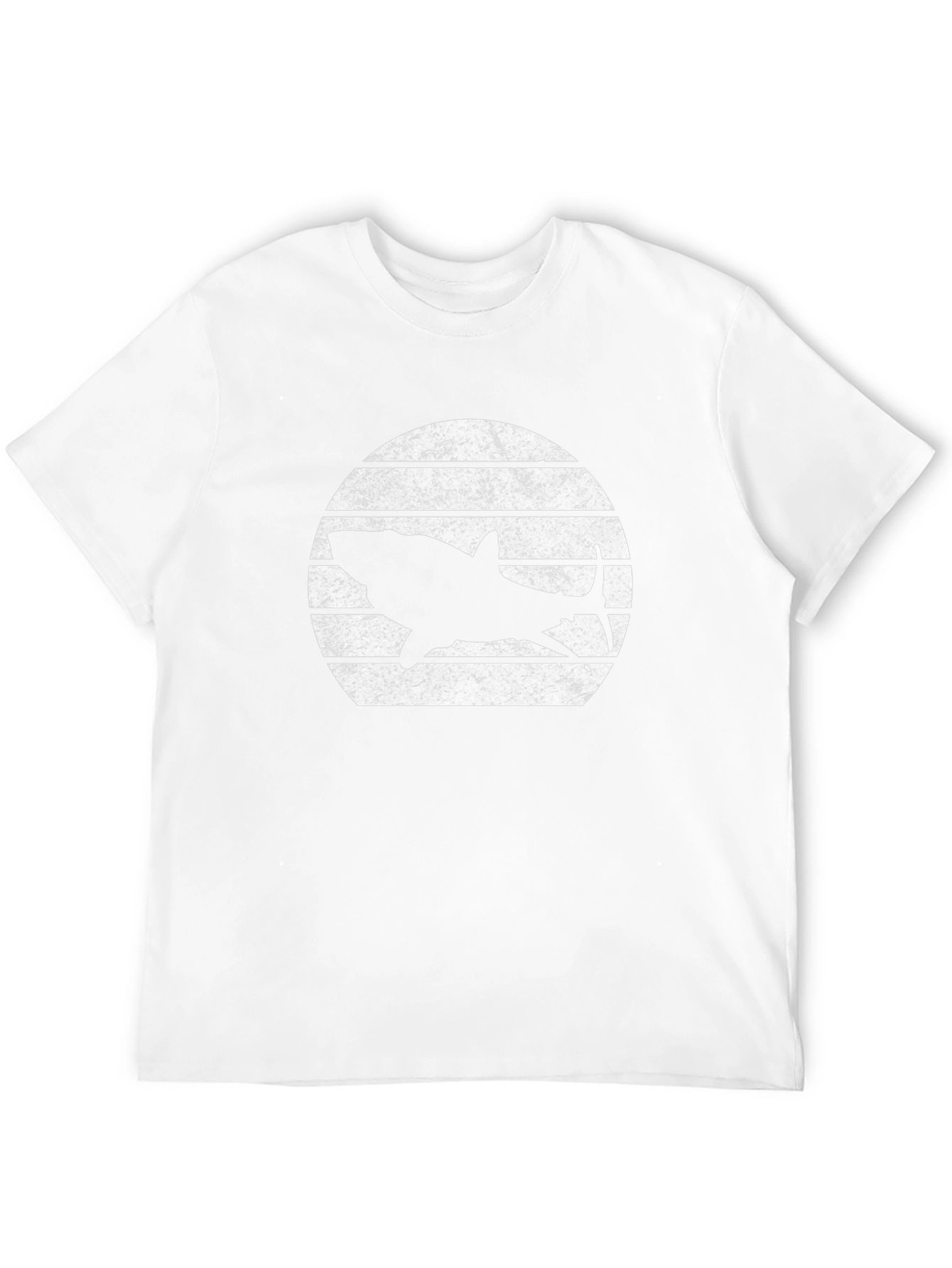 Shark Silhouette Graphic Tee - Black Cotton