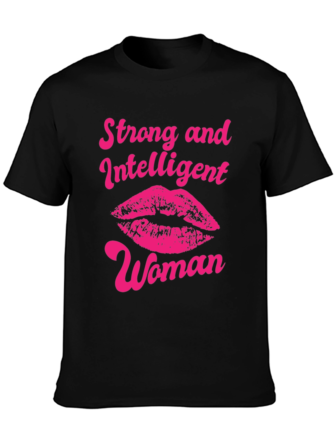 Strong Intelligent Woman Lips Graphic T-Shirt