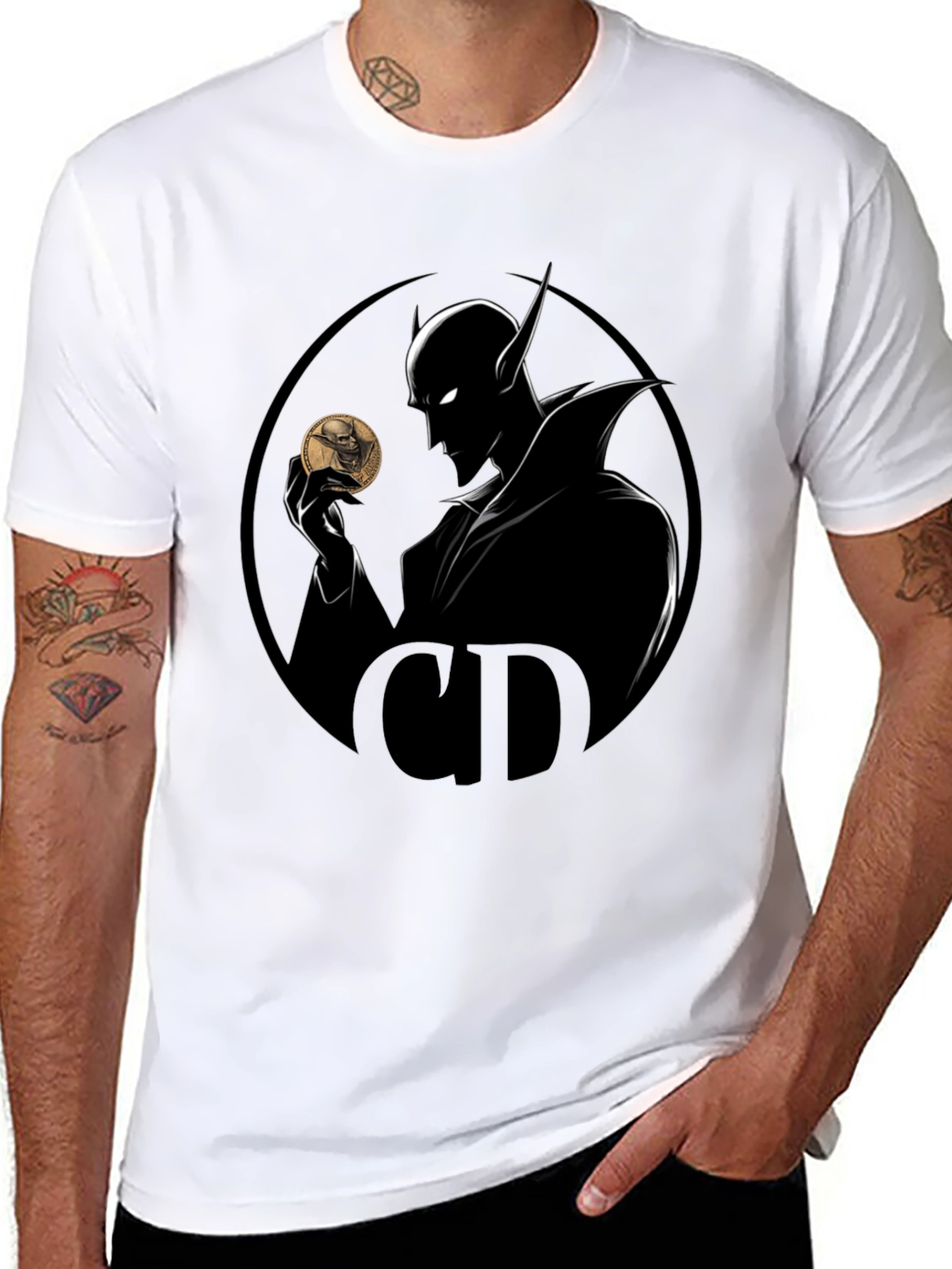 Mystic Coin T-Shirt - Shadowy Design