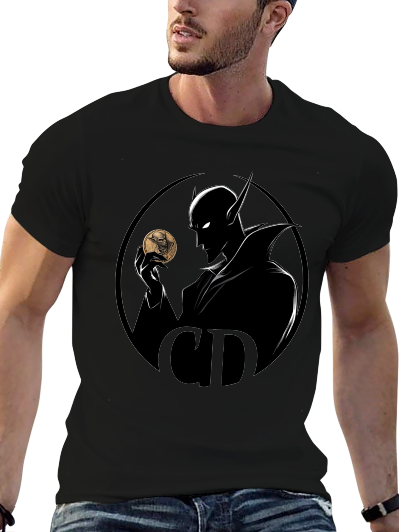 Mystic Coin T-Shirt - Shadowy Design