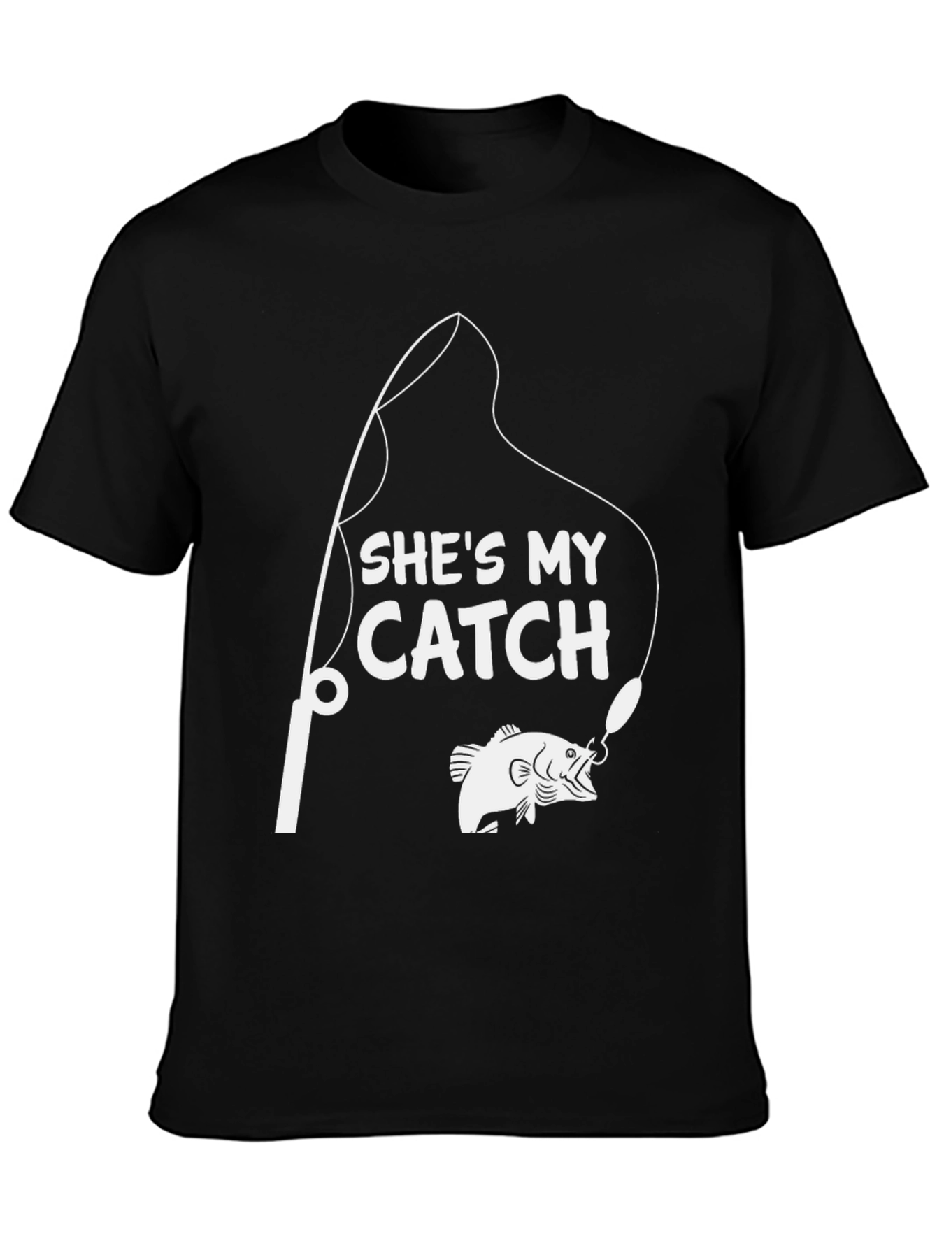 Shes My Catch T-Shirt Fishing Rod & Fish Graphic