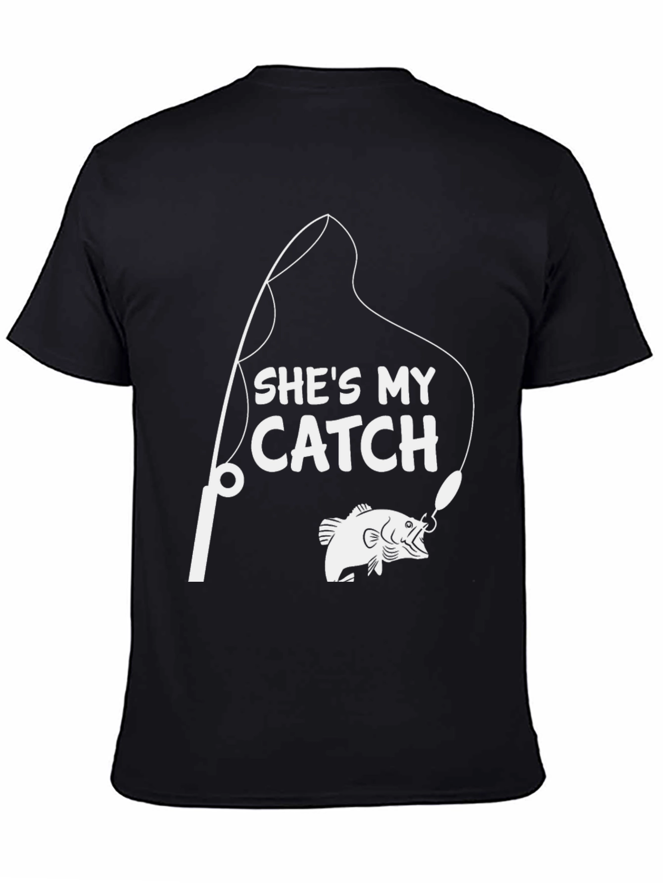 Shes My Catch T-Shirt Fishing Rod & Fish Graphic