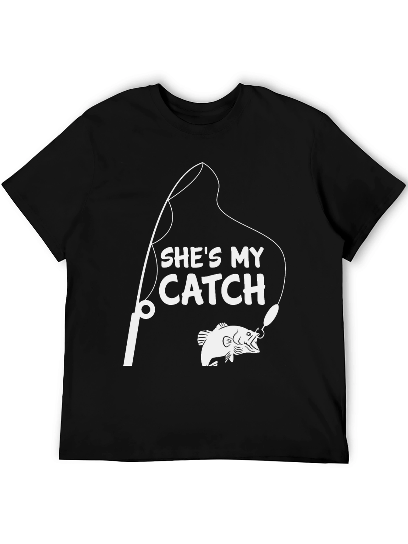 Shes My Catch T-Shirt Fishing Rod & Fish Graphic