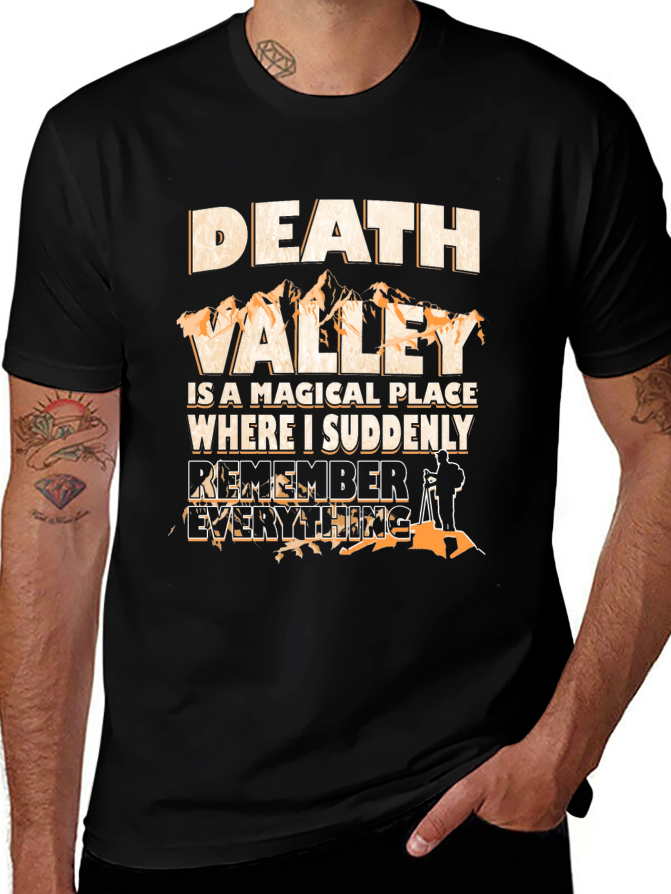 Death Valley Magical Place Mens Black T-Shirt
