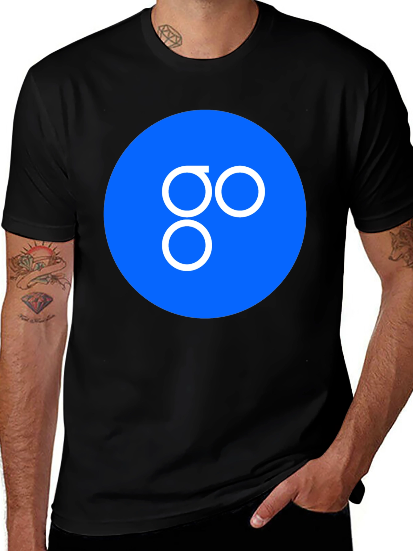 Abstract Logo Graphic Tee - Mens Black T-Shirt