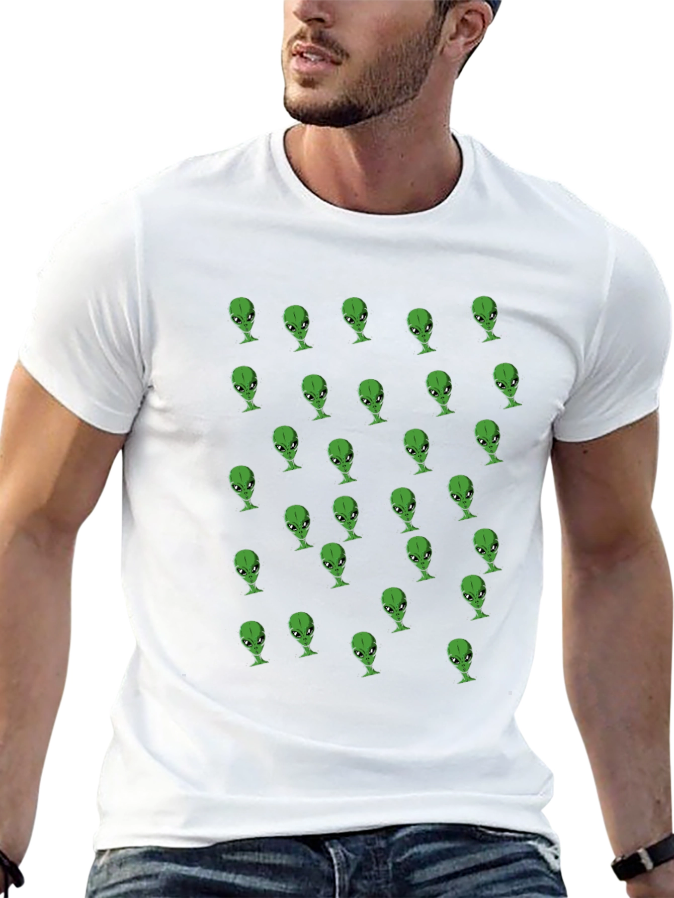 Alien Heads Black T-Shirt