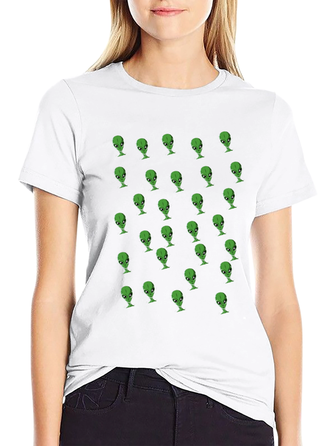 Alien Heads Black T-Shirt